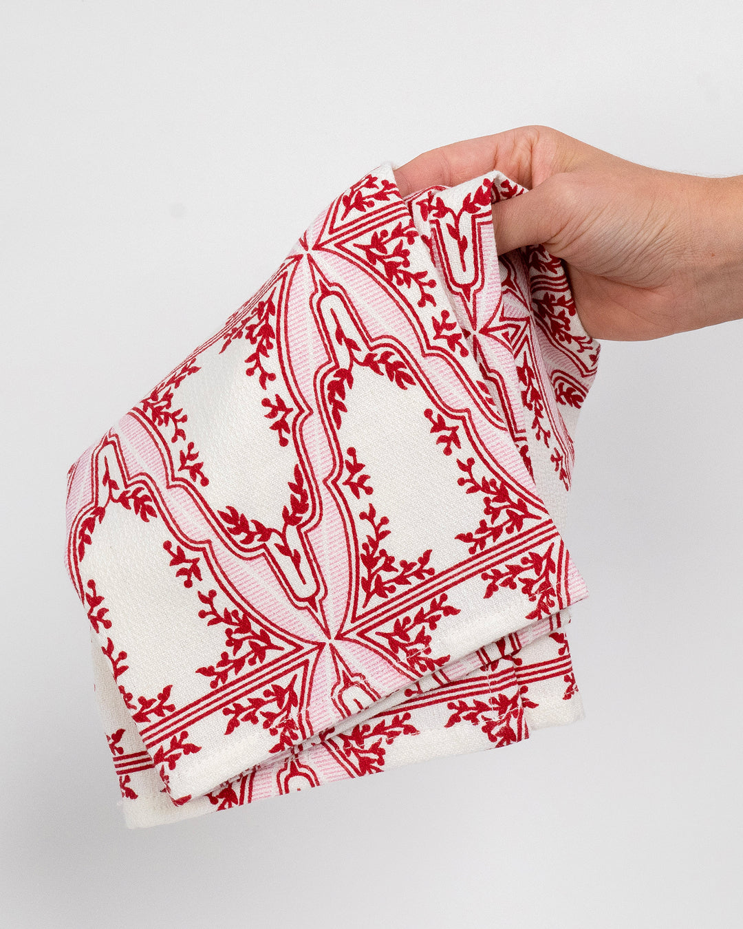 Red Birthday Bunting Dishtowel