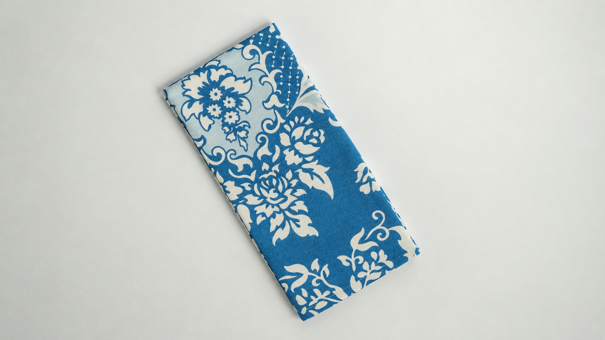 Cobalt Silver City Dishtowel