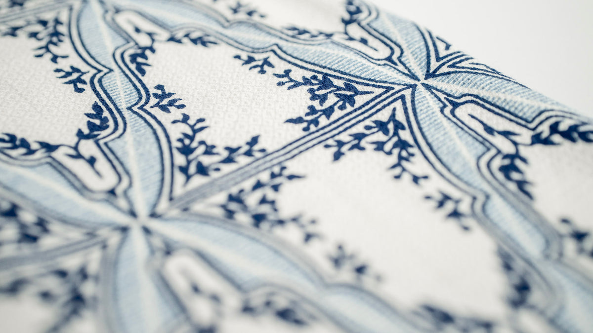 Blue Bunting Dishtowel