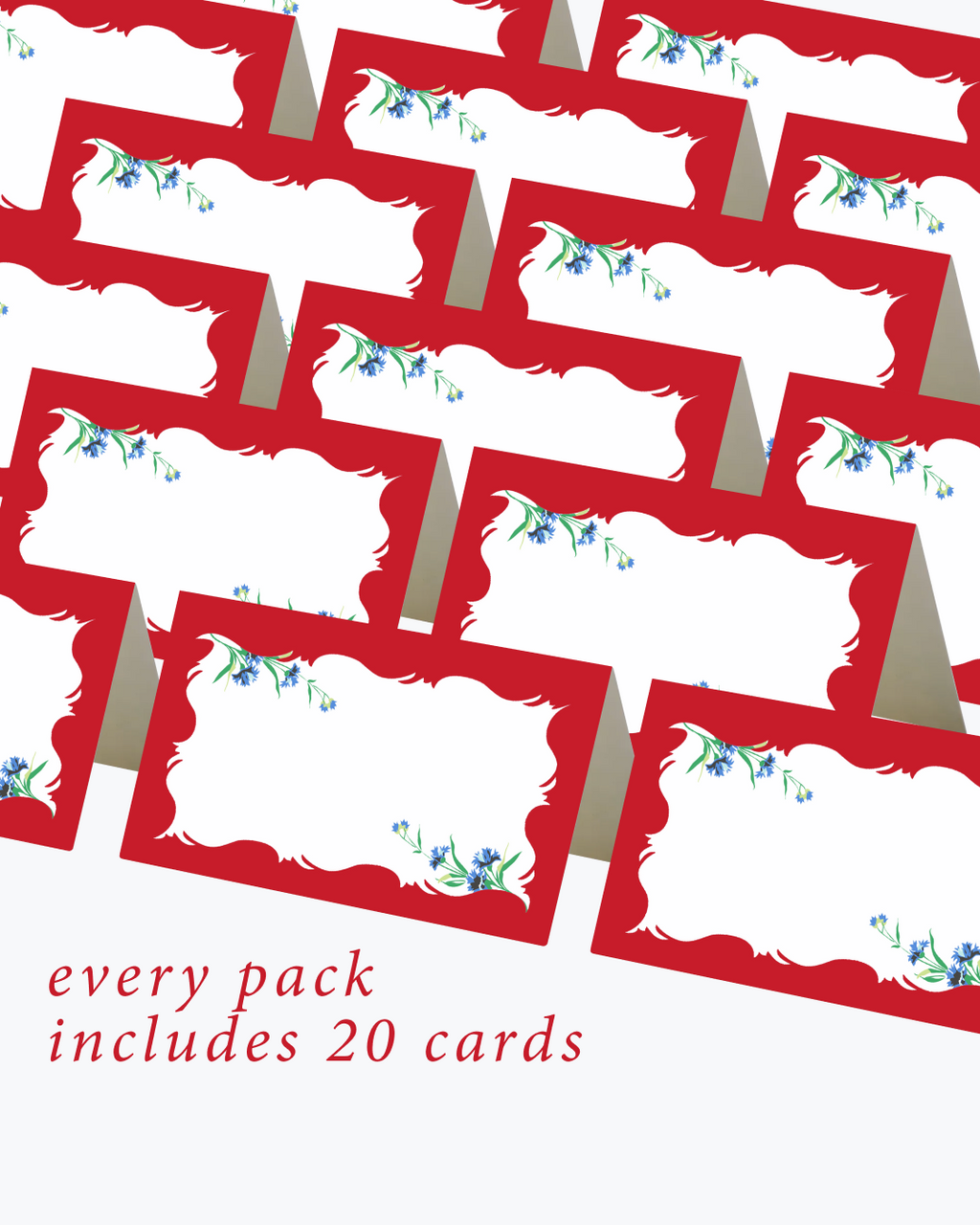 NEW Cornflower Place Card Set