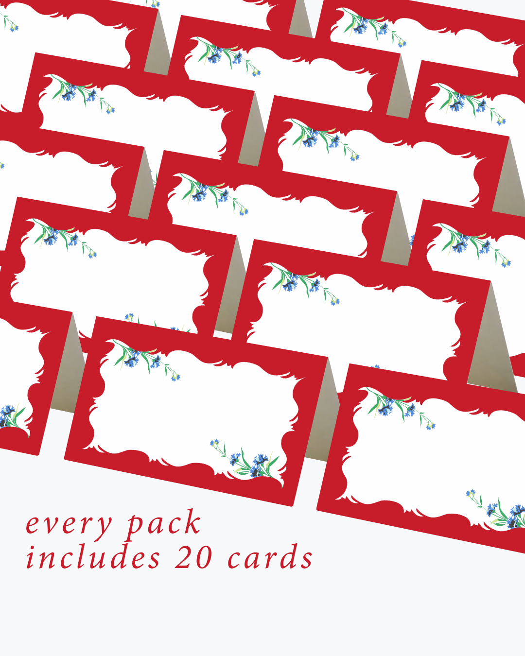 NEW Cornflower Place Card Set