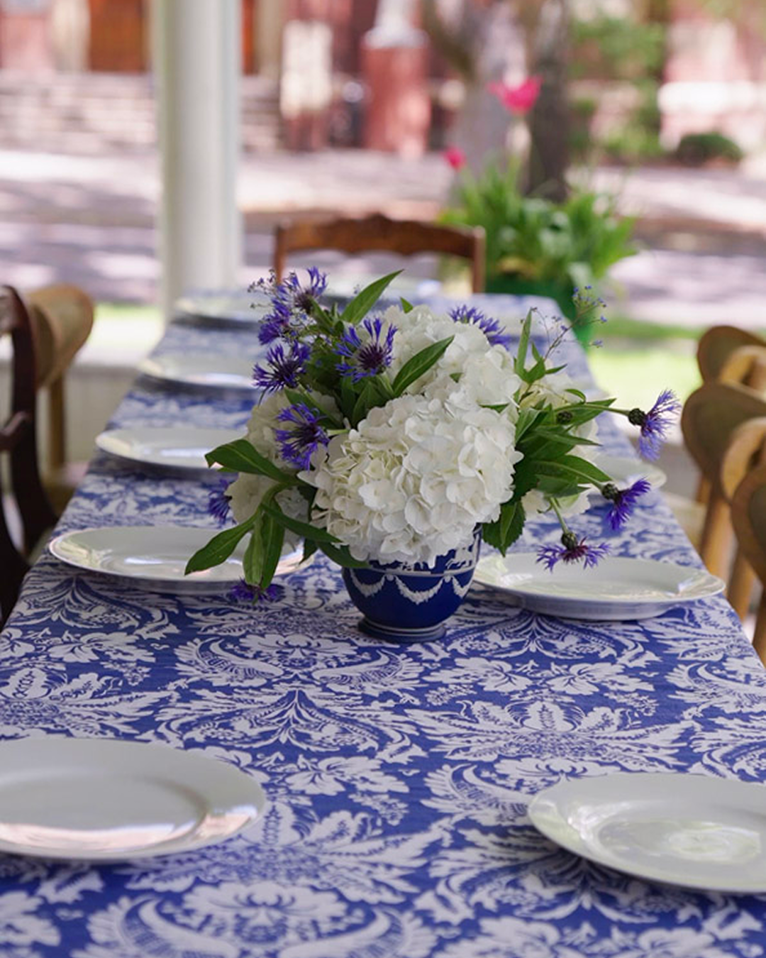 The Arcadia Tablecloth - In Summer Blue