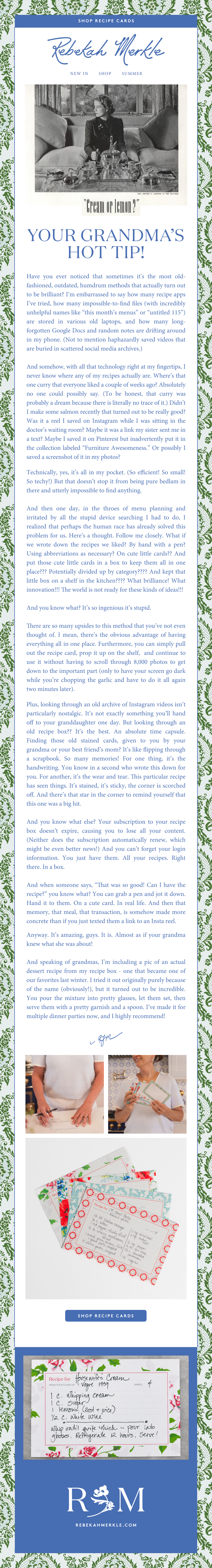 Sample newsletter email