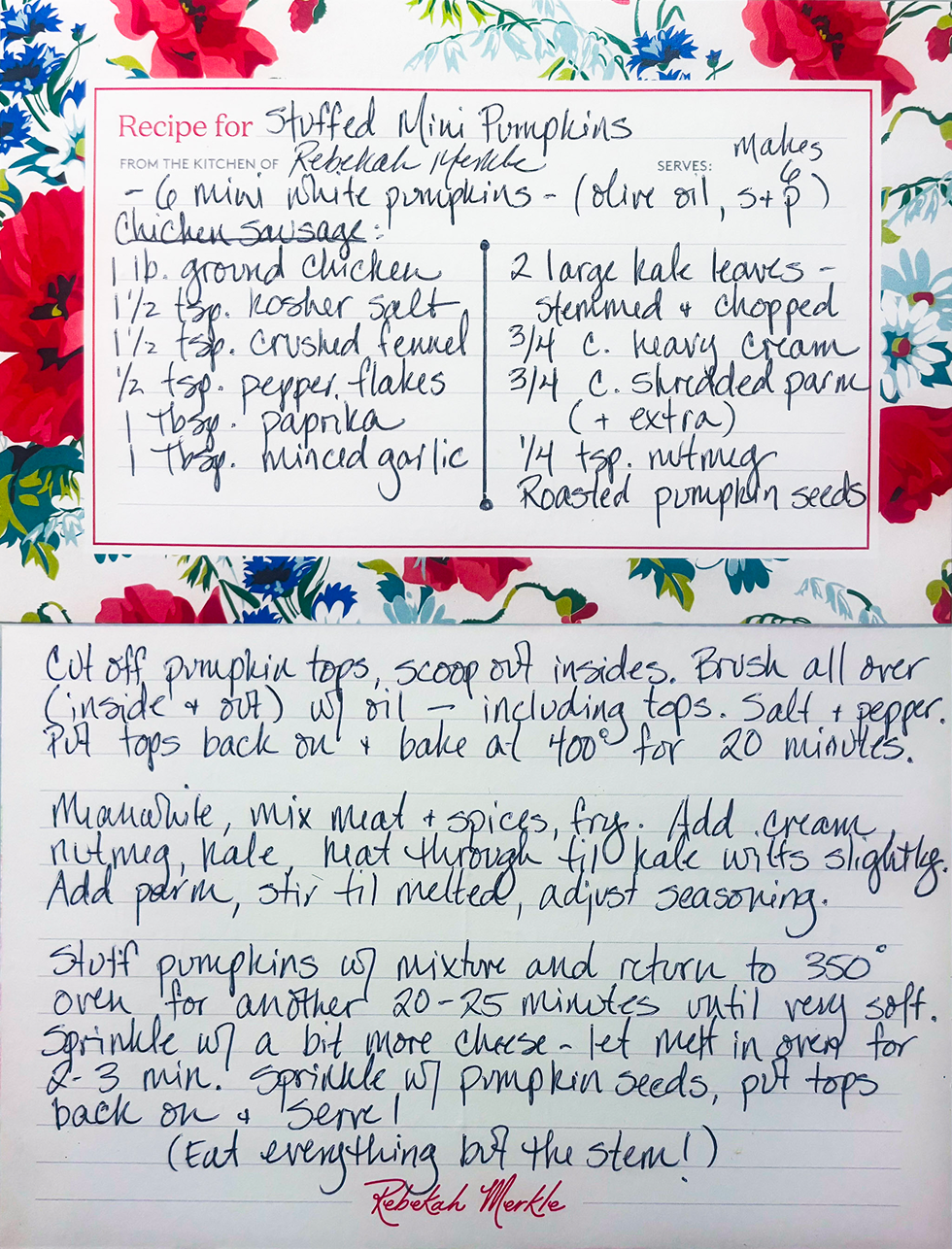 Stuffed Mini Pumpkin Recipe